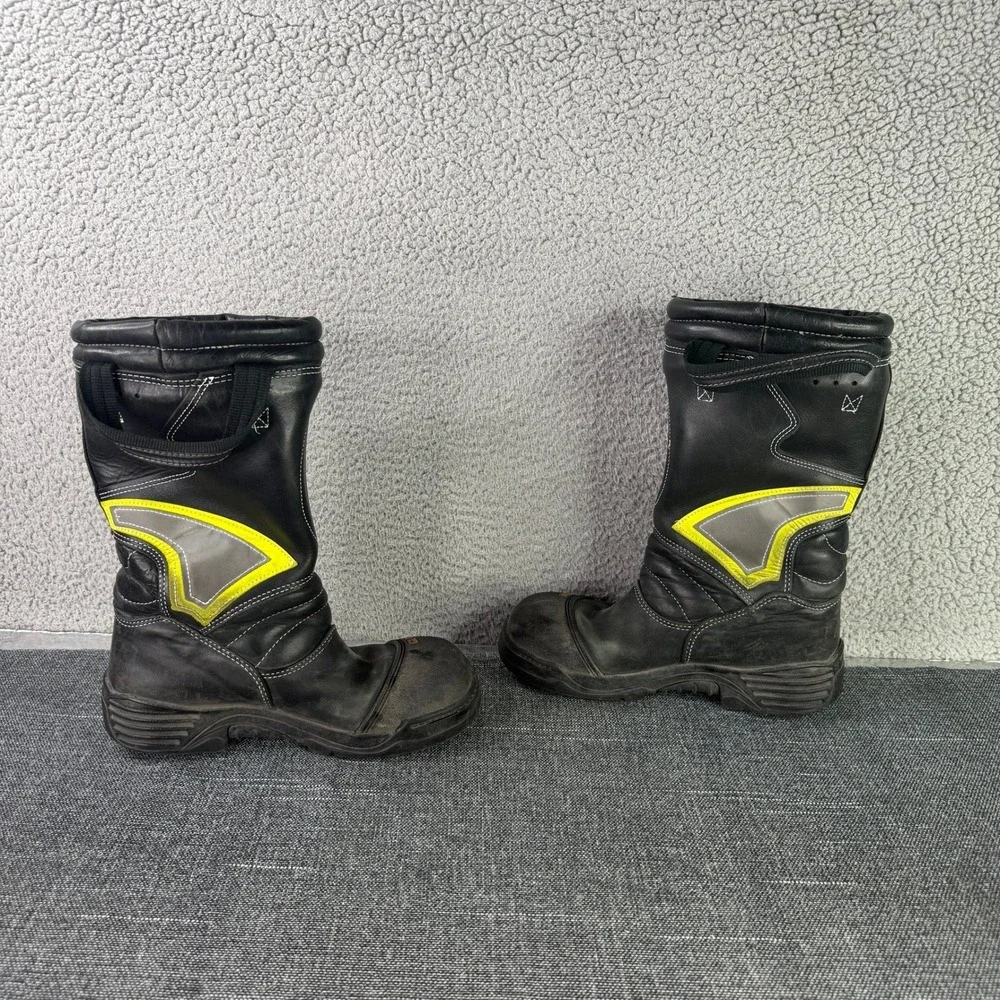 Globe Firefighter Boots‎ Mens 7.5 M Black Leather Structural 1201400 Vibram Sole